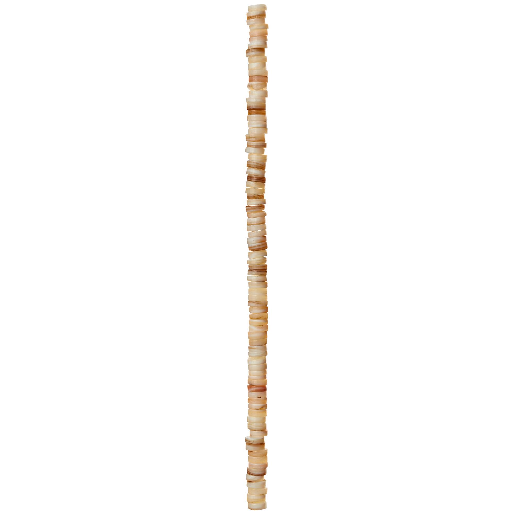 White Shell Rondel Beads, 7mm by Bead Landing™